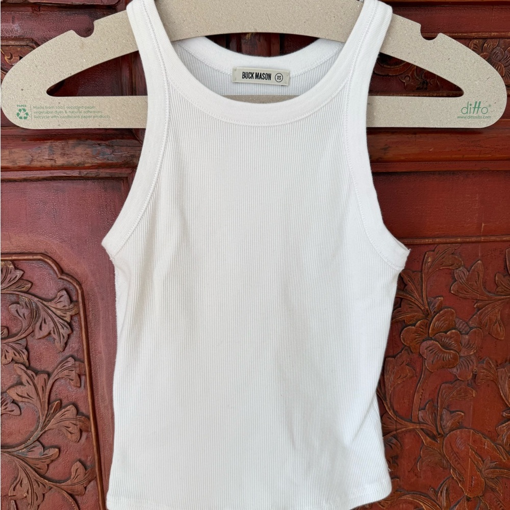 Buck Mason Women's XS Classic White Tank Top